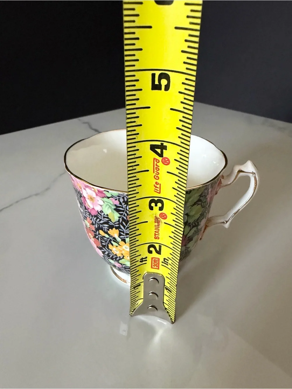 Black Chintz Forget Me Not Cup by Adderley